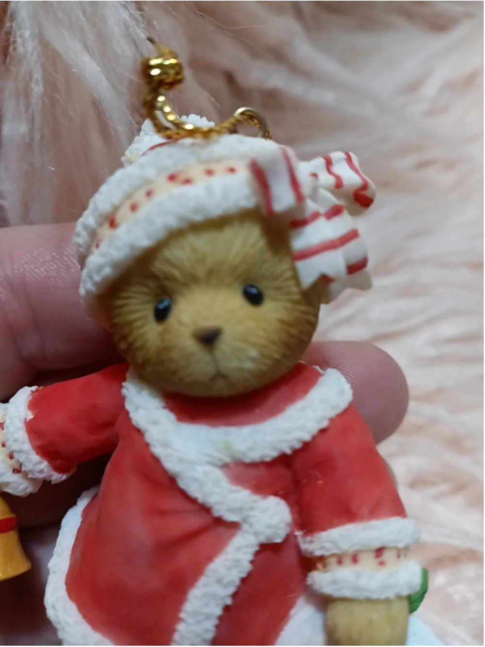 Cherished Teddies Abbey Press Exclusive Girl Bear Christmas Outfit w Bell 2008